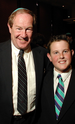 Dick Mitchell and His Beloved Son, Sam, at Sam's Bar Mitzvah in May 2002